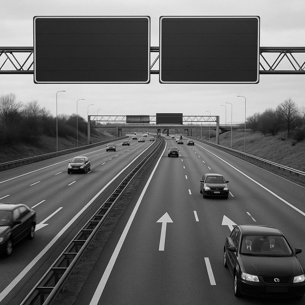 Autobahnkreuz für Routenplanung und Compliance-Prüfung